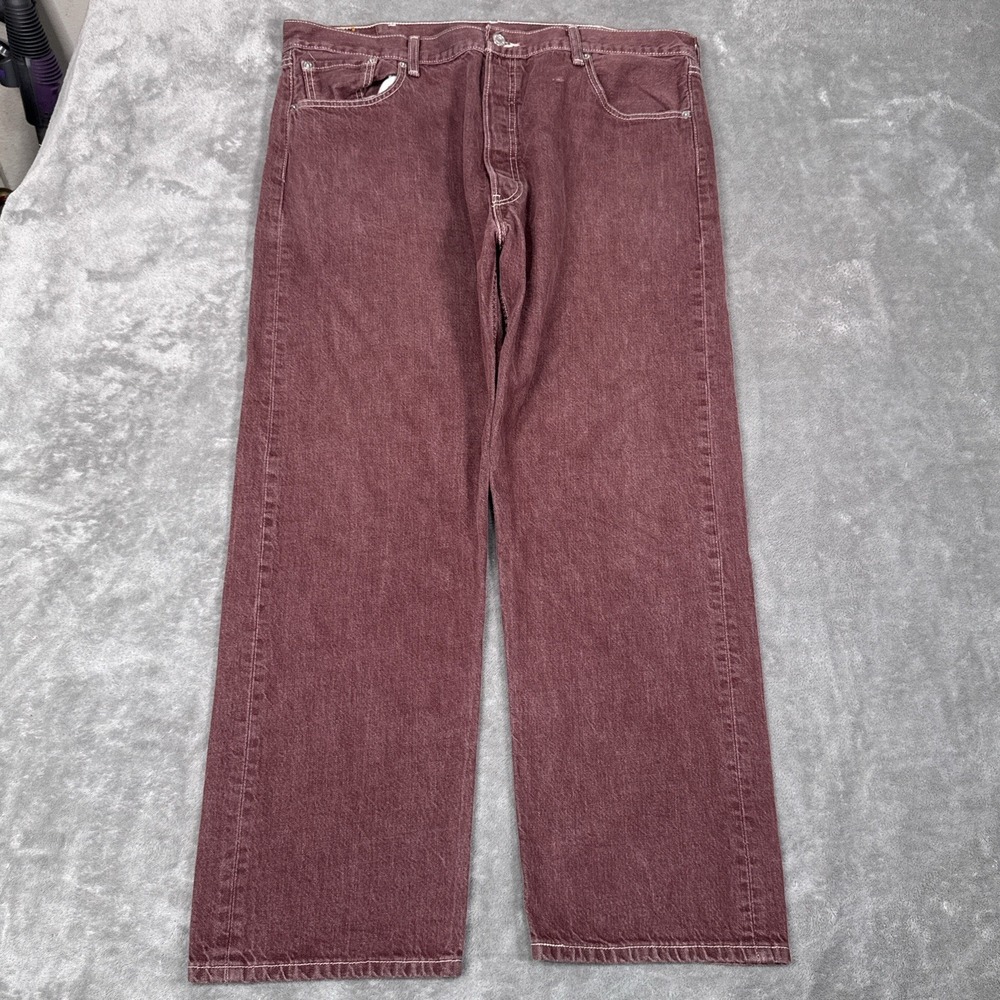Vintage Levis 501 XX Jeans Mens 42x32 (Fits 40x29) )Burgundy Button Fly Straight